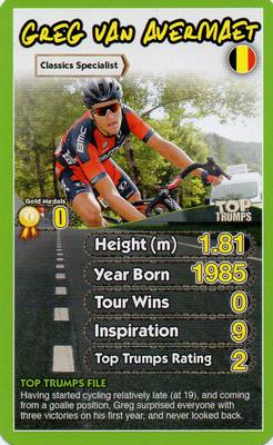 2015 Top Trumps Cycling Heroes #NNO Greg Van Avermaet Front